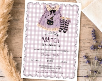 Little Witch baby shower Template