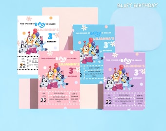 Invitaciones de cumpleaños azules