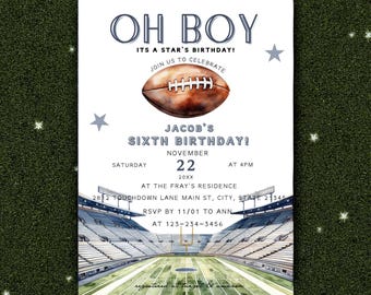 Football Birthday Invitation