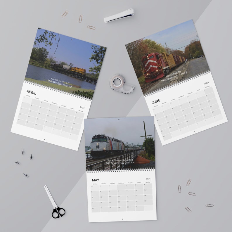 Trains Across the Country 2024 Calendar Etsy