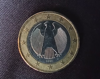 1ユーロ硬貨 ドイツ、2002年 D、造幣局のエラー欠陥 #39 - Etsy 日本