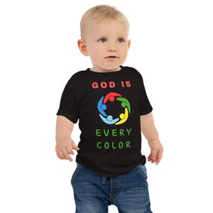 Baby Jersey Short Sleeve Tee - God is EVERY color