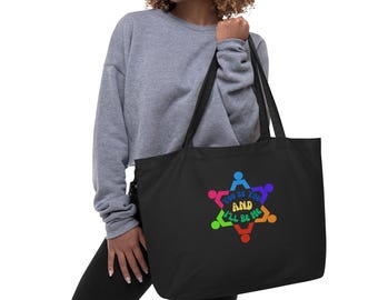 Large Organic Cotton Tote Bag – "You Be You" Design