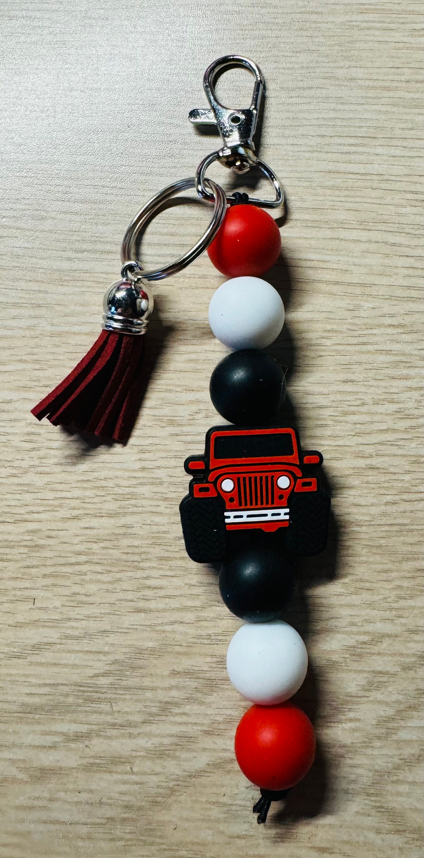 Red cheap jeep keychain