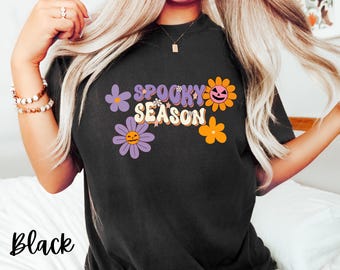 Comfort colors t shirt, halloween t-shirt, spooky season tee, spooky season shirt, fall shirt, october shirt