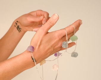 Crystal String Lights | Raw Gemstone Fairy Garland, USB
