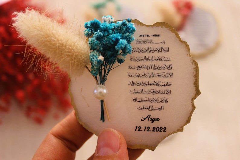 Ayatul Kursi Magnet Favor,Muslim Wedding Favor, Personalized Magnet favor,Muslim Epoxy Magnet favors, Baby Shower Favors, Bridal Shower Gift image 9