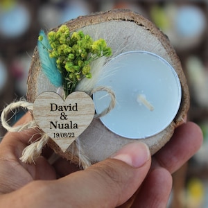 Wedding Favors for Guests in Bulk, Wooden Tealight Candle, Rustic Wedding Favors, Custom Wedding Favors Candles, Wedding Favor for Guests