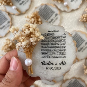 Ayatul Kursi Magnet Favor,Muslim Wedding Favor, Personalized Magnet favor,Muslim Epoxy Magnet favors, Baby Shower Favors, Bridal Shower Gift image 7