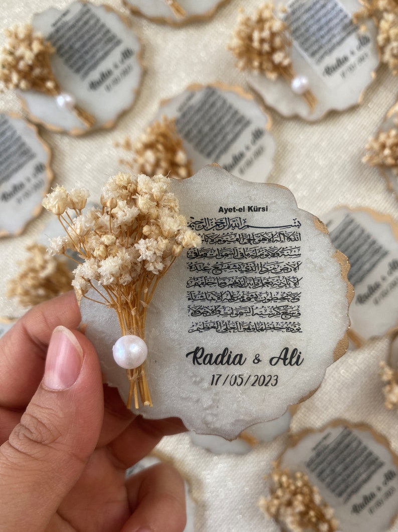 Ayatul Kursi Magnet Favor,Muslim Wedding Favor, Personalized Magnet favor,Muslim Epoxy Magnet favors, Baby Shower Favors, Bridal Shower Gift image 7