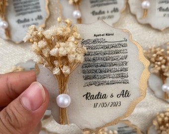 Ayatul Kursi Magnet Favor,Muslim Wedding Favor, Personalized Magnet favor,Muslim Epoxy Magnet favors, Baby Shower Favors, Bridal Shower Gift