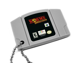Worms Armageddon - N64 Cartridge Keychain