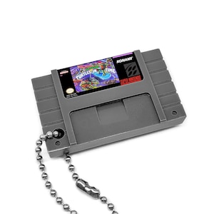 Teenage Mutant Ninja Turtles IV Turtles in Time - SNES Cartridge-sleutelhanger