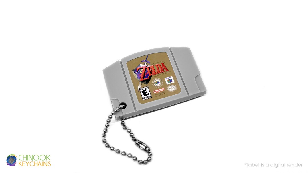The Legend of Zelda Ocarina of Time - N64 Cartridge Keychain - Etsy ...