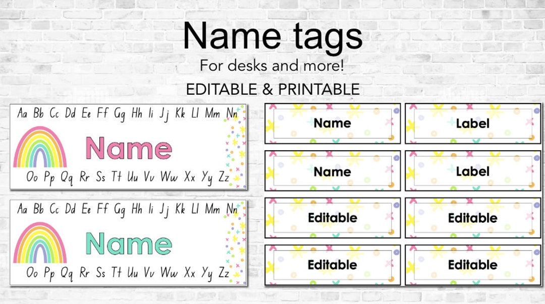Classroom Name Tags - Etsy