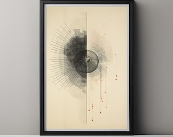 Stunning Limited Edition Geometric Art Print, Monochrome Palette for Effortless Blending With Existing Decor in Gallery, Home, or Office