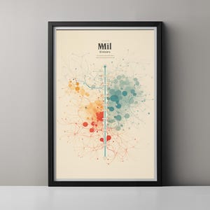 Sistema VI Art Print, Abstract Data Visualization, Museum Grade Paper
