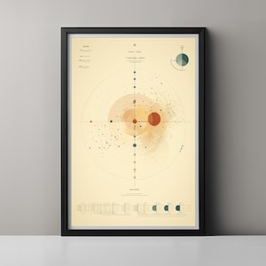 Vintage-inspirierte Weltkarte, Daten Kunst, hochwertiger Giclée-Druck, limitierte Auflage