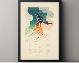 Eye-catching Limited Edition Data Visualization Art Print, for Gallery, Home, or Office Wall Decor