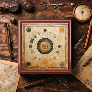 Science Fiction Adventure Box mit Exploration Map Immersives Storytelling Geschenk für Multiverse Time Traveller