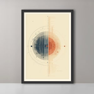 Sciencefiction-sterrenkaart: geometrisch kantoordecor, cadeau ruimteliefhebber