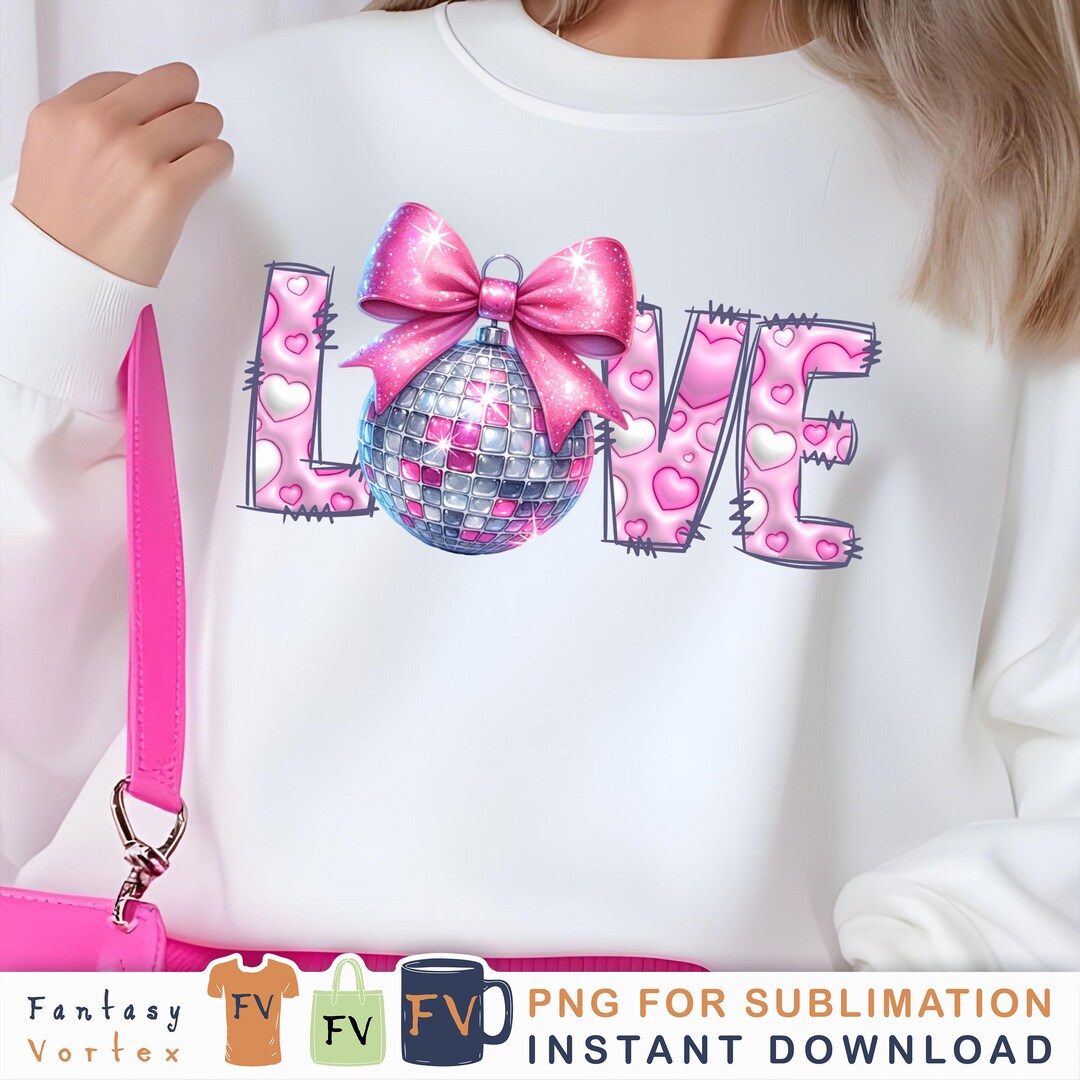 Valentine Love PNG | Coquette Design | Valentine's Day Sublimation ...