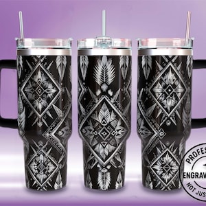 Tumbler Wrap nativo americano SVG: disegno di incisione laser (file digitale)