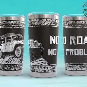 Off Road Tumbler Laser Engraved SVG File: 20oz Full Wrap
