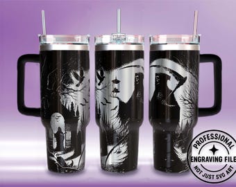 Horror Movie Tumbler Wrap: 40 oz Engraving Design (SVG Download)