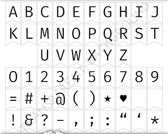 Guirnalda minimalista con letras y letreros: Letras y letreros imprimibles (Descarga en PDF)