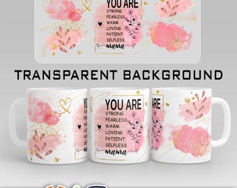Tasse für Muttertag: Geschenk für Mama mit Spruch (PNG Digital Download)
