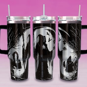 Horror Tumbler Wrap. 40 oz Engraving Tumbler Design. Movie Characters.