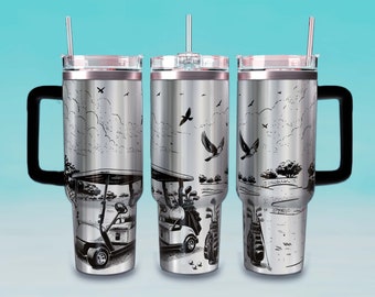 Golf Lover Tumbler | Dad's Tumbler Gift | Laser Engraved SVG File for Cup