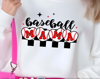Baseball Mama PNG: Sports Mom Sublimation Design (Digital Download)
