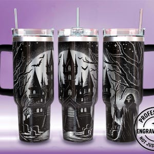 Horror Movie Tumbler Wrap: 40 oz Engraving Design (SVG Download)