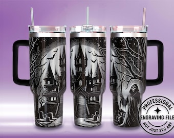 Horror Movie Tumbler Wrap: 40 oz Engraving Design (SVG Download)