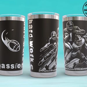 Football 20oz Tumbler Engraving Design, American Football Tumbler Design, Football Tumbler Wrap SVG