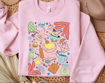 Mama Baking PNG: Vintage Kitchen Clipart (Digital Download)