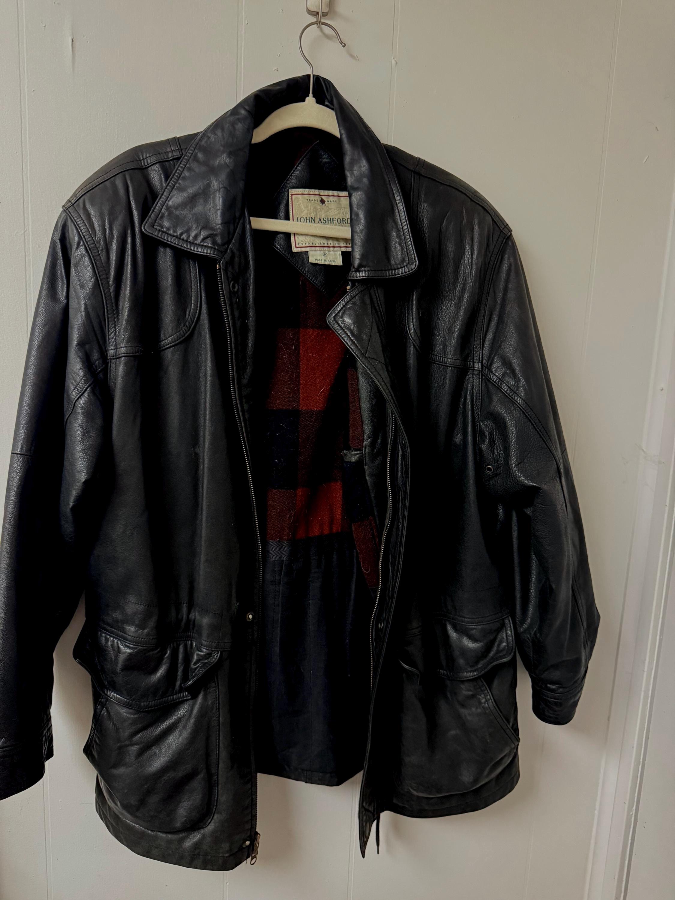 John Ashford Leather Jacket - Etsy
