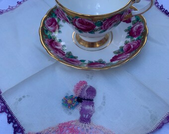 Tuscan Pink Roses Tea Cups