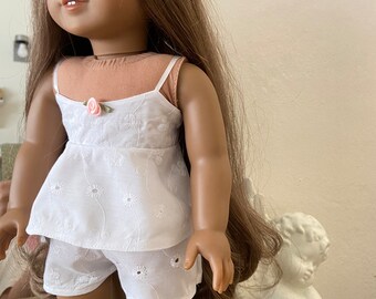 WHITE EYELET SET for American Girl and 18 inch dolls Spring Coquette Collection