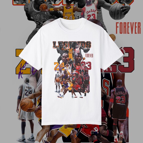 FOREVER Kobe Bryant Los Angeles Lakers Michael Jordan Chicago Bulls legends T shirt Etsy