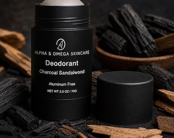 Natuurlijke houtskool-sandelhoutdeodorant, aluminiumvrij