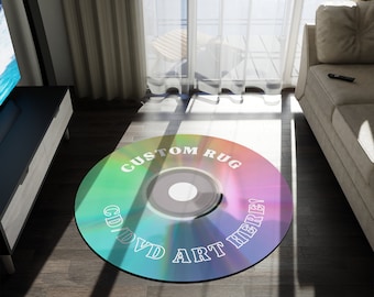 Benutzerdefinierte CD Teppich, Musik Liebhaber Geschenk, personalisierter runder Teppich