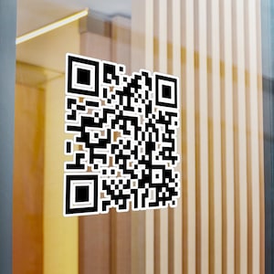 Benutzerdefinierter QR-Code Kiss-Cut Vinyl Aufkleber, ADD LOGO, Firmenwerbung, personalisiertes Vinyl, Fensteraufkleber