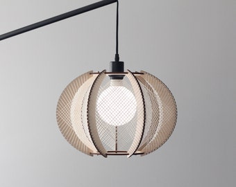 String Art Pendant Lamp, Woven Light Shade, Retro Geometric Lampshade, Danish Mid-century Modern, Paul Secon Inspired