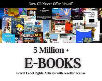 5 Million Ebooks Bundle: PLR Articles, Reseller Rights