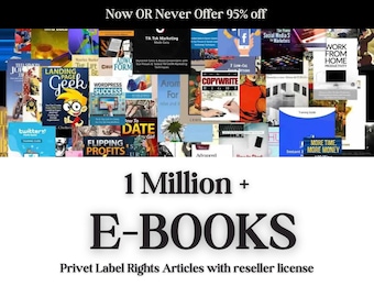 1 Million+ Ebooks & PLR Articles Bundle with Reseller Rights