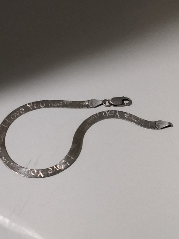 Vintage Sterling Silver herringbone bracelet.