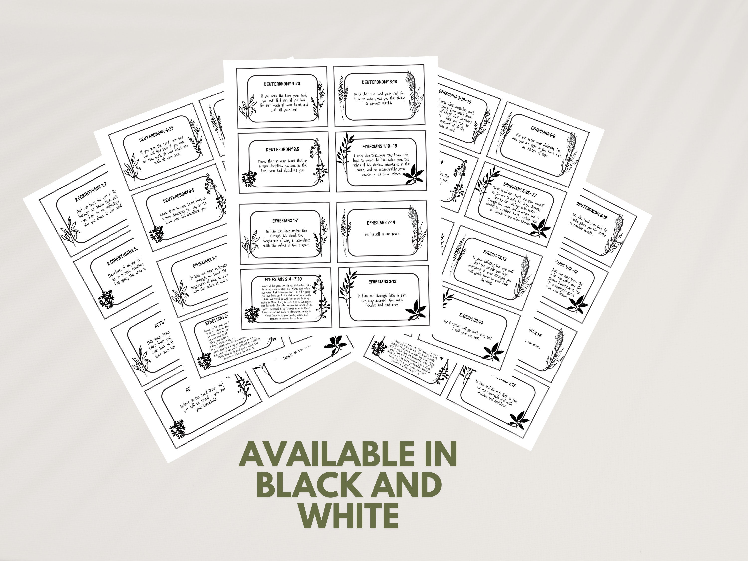 365 Printable Bible Verses for Daily Inspiration, Bible Verse Cards ...